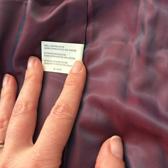 Bordeaux burgundy Velvet blazer sz US 10 by INSIGHT - Picture 4 of 4